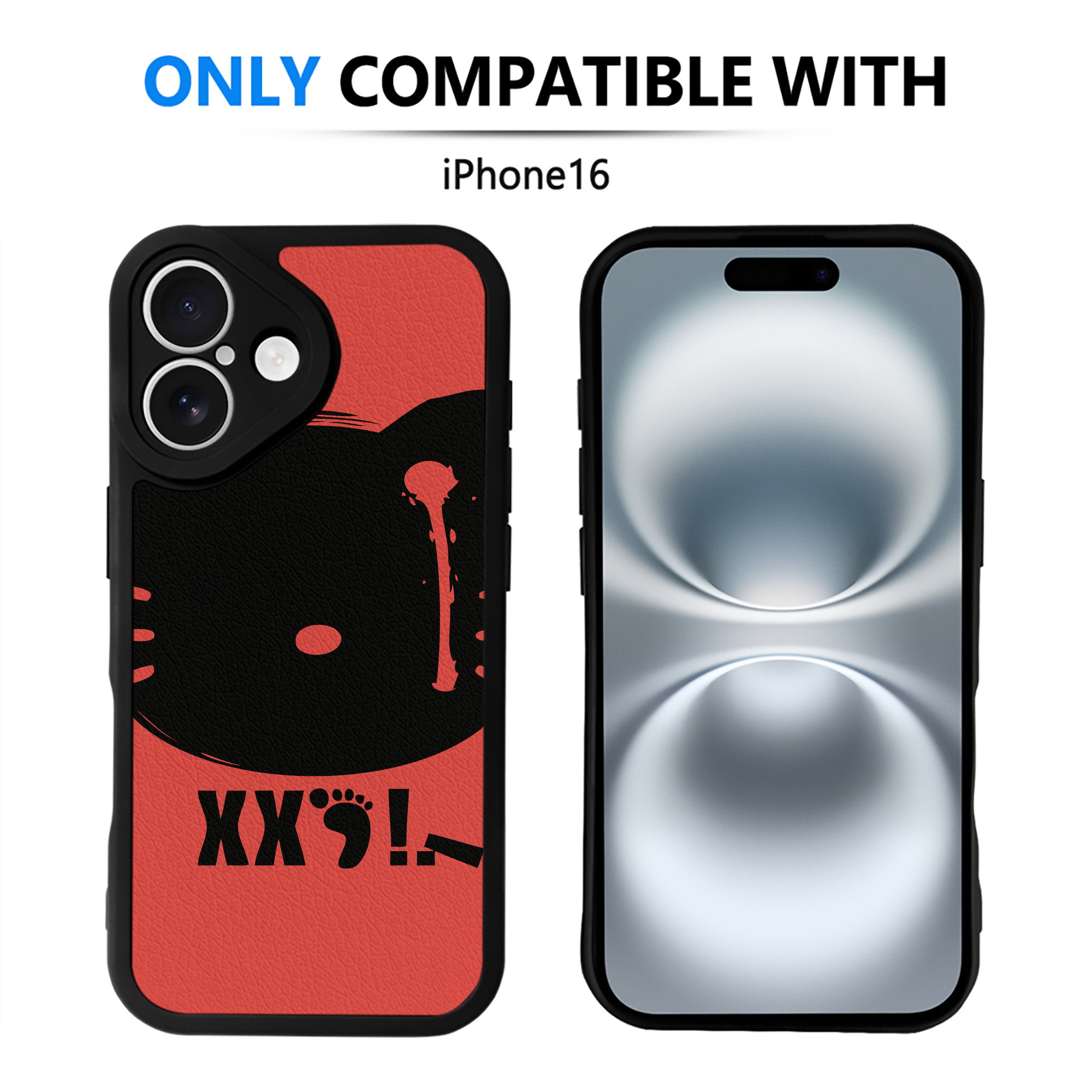 （画像用） Hello Kitty ハローキティ 【iPhone 16シリーズ対応】シリコンスマホケース（レザー調） 材質：シリコン